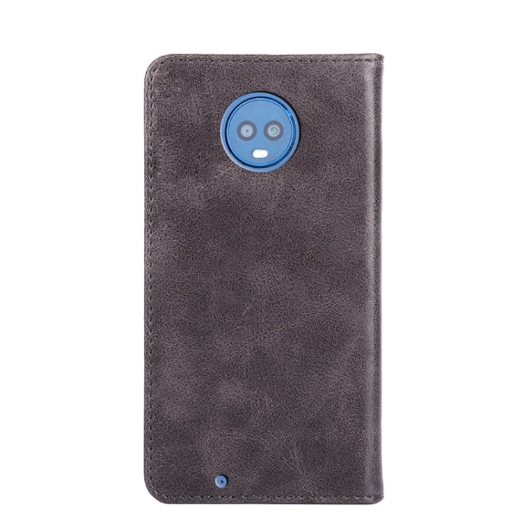 For Motorola Moto G6 Non-Magnetic Retro Texture Horizontal Flip Leather Case with Holder & Card Slots & Wallet