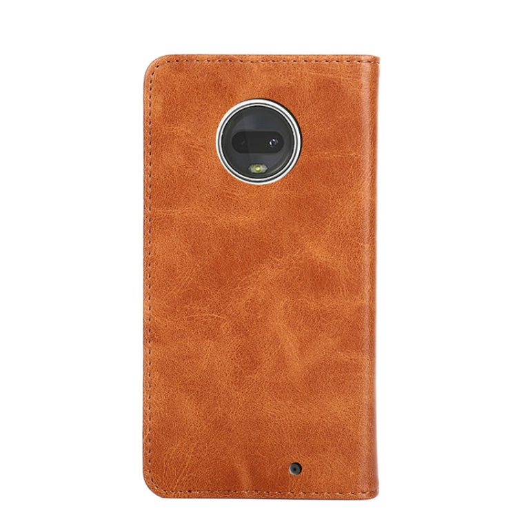For Motorola Moto G7 Non-Magnetic Retro Texture Horizontal Flip Leather Case with Holder & Card Slots & Wallet