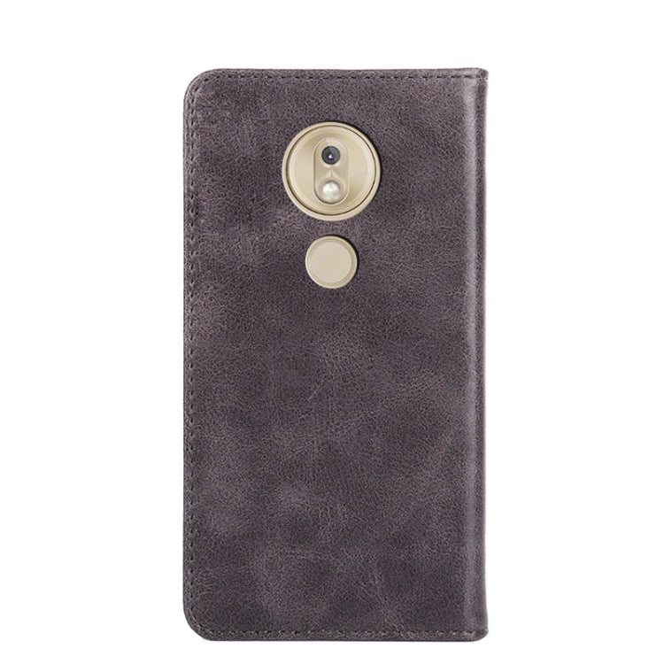 For Motorola Moto G7 Play(EU) Non-Magnetic Retro Texture Horizontal Flip Leather Case with Holder & Card Slots & Wallet