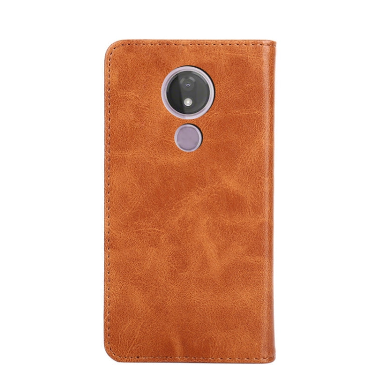 For Motorola Moto G7 Power(EU) Non-Magnetic Retro Texture Horizontal Flip Leather Case with Holder & Card Slots & Wallet