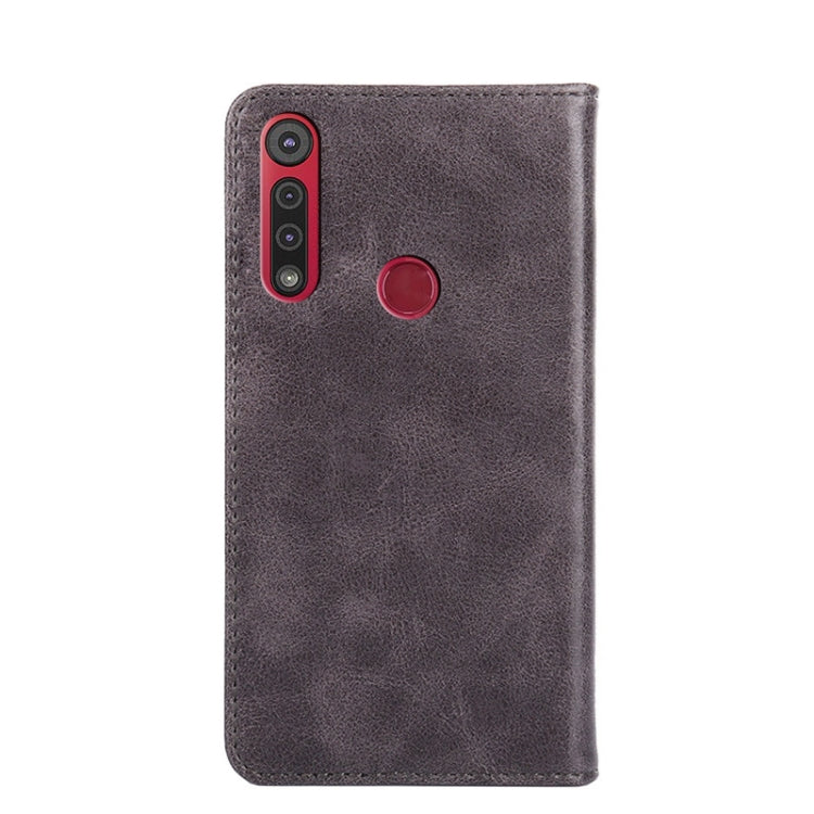 For Motorola Moto G8 Play / One Macro Non-Magnetic Retro Texture Horizontal Flip Leather Case with Holder & Card Slots & Wallet