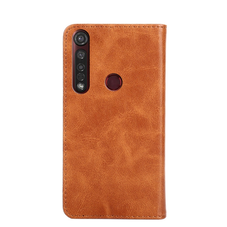 For Motorola Moto G8 Plus Non-Magnetic Retro Texture Horizontal Flip Leather Case with Holder & Card Slots & Wallet
