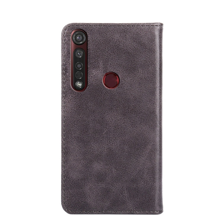 For Motorola Moto G8 Plus Non-Magnetic Retro Texture Horizontal Flip Leather Case with Holder & Card Slots & Wallet