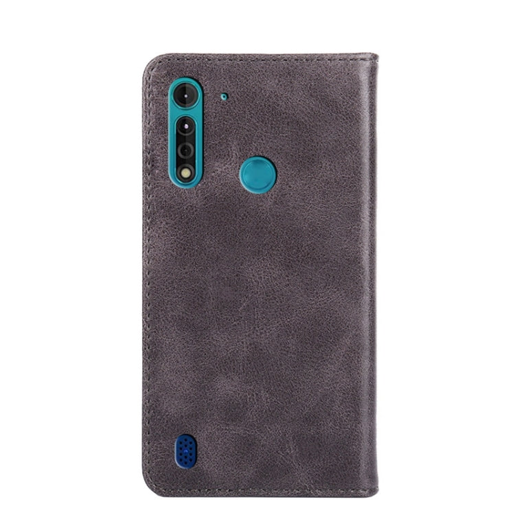 For Motorola Moto G8 Power Lite Non-Magnetic Retro Texture Horizontal Flip Leather Case with Holder & Card Slots & Wallet