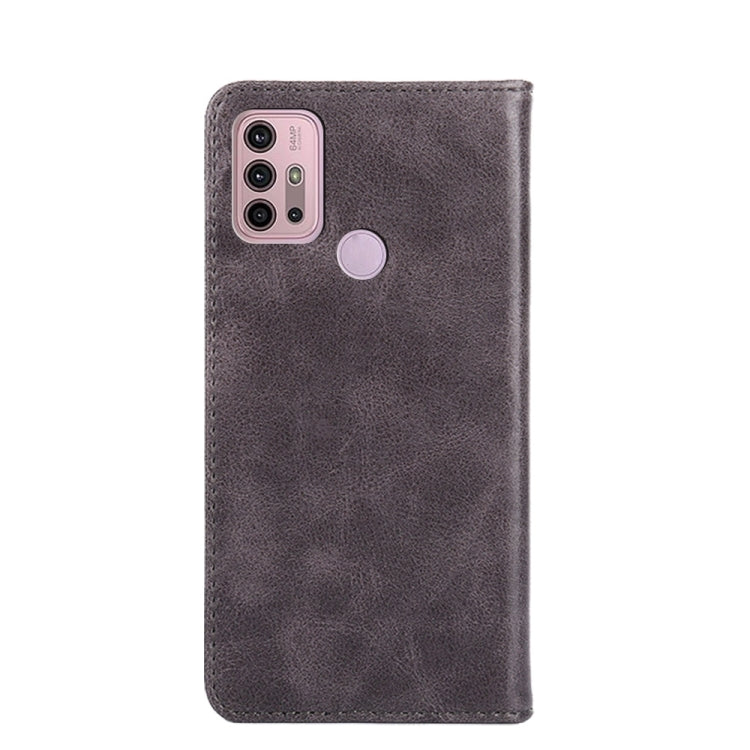 For Motorola Moto G30 Non-Magnetic Retro Texture Horizontal Flip Leather Case with Holder & Card Slots & Wallet