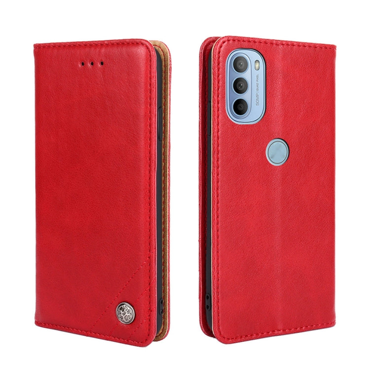 For Motorola Moto G31 / G41 Non-Magnetic Retro Texture Horizontal Flip Leather Case with Holder & Card Slots & Wallet