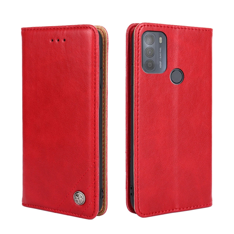 For Motorola Moto G50 Non-Magnetic Retro Texture Horizontal Flip Leather Case with Holder & Card Slots & Wallet