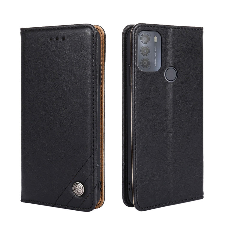 For Motorola Moto G50 Non-Magnetic Retro Texture Horizontal Flip Leather Case with Holder & Card Slots & Wallet