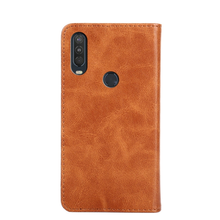 For Motorola Moto One Action Non-Magnetic Retro Texture Horizontal Flip Leather Case with Holder & Card Slots & Wallet