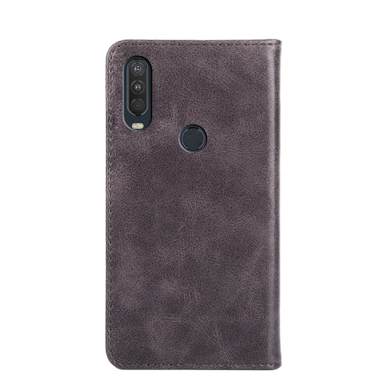 For Motorola Moto One Action Non-Magnetic Retro Texture Horizontal Flip Leather Case with Holder & Card Slots & Wallet