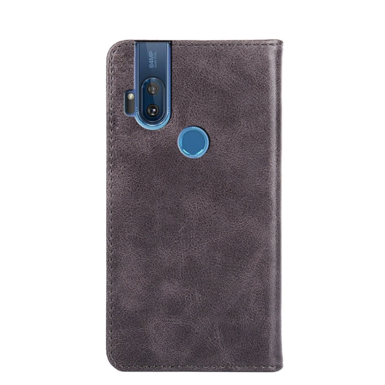 For Motorola Moto One Hyper Non-Magnetic Retro Texture Horizontal Flip Leather Case with Holder & Card Slots & Wallet
