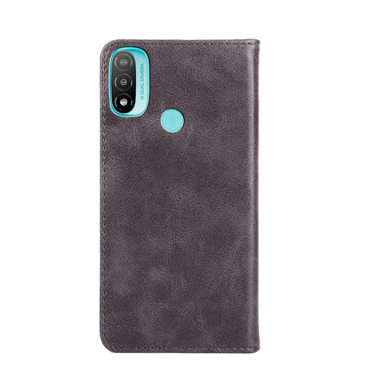 For Motorola Moto E20 Non-Magnetic Retro Texture Horizontal Flip Leather Case with Holder & Card Slots & Wallet