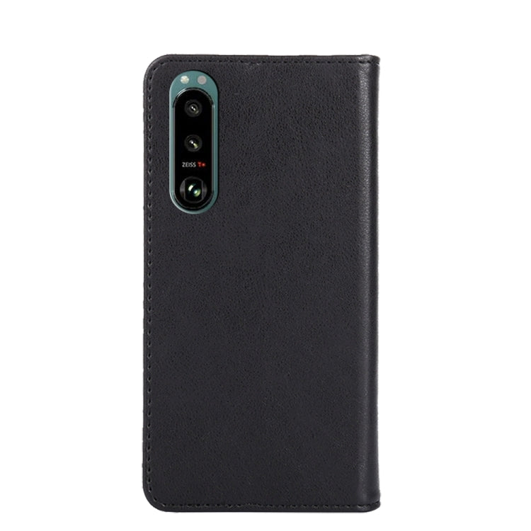 For Sony Xperia 5 III Non-Magnetic Retro Texture Leather Phone Case