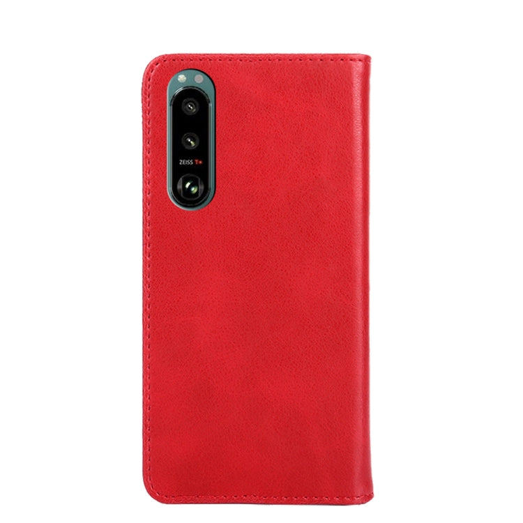 For Sony Xperia 5 III Non-Magnetic Retro Texture Leather Phone Case