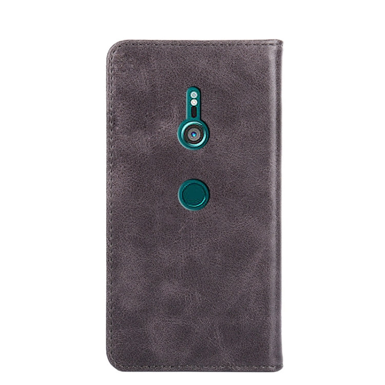 For Sony Xperia XZ3 Non-Magnetic Retro Texture Leather Phone Case