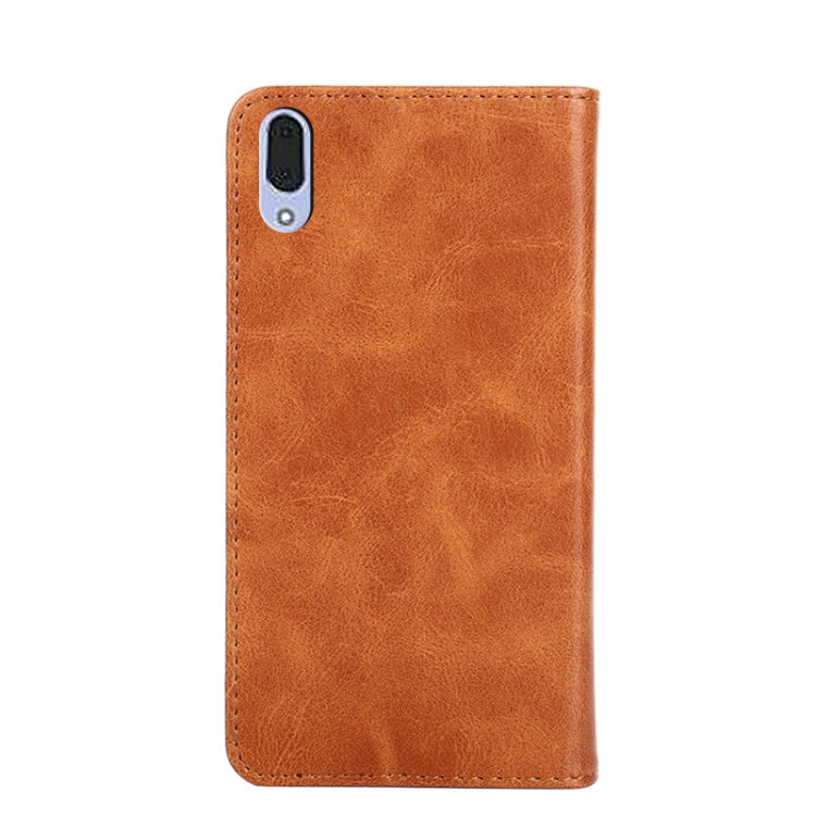 For Sony Xperia L3 Non-Magnetic Retro Texture Leather Phone Case