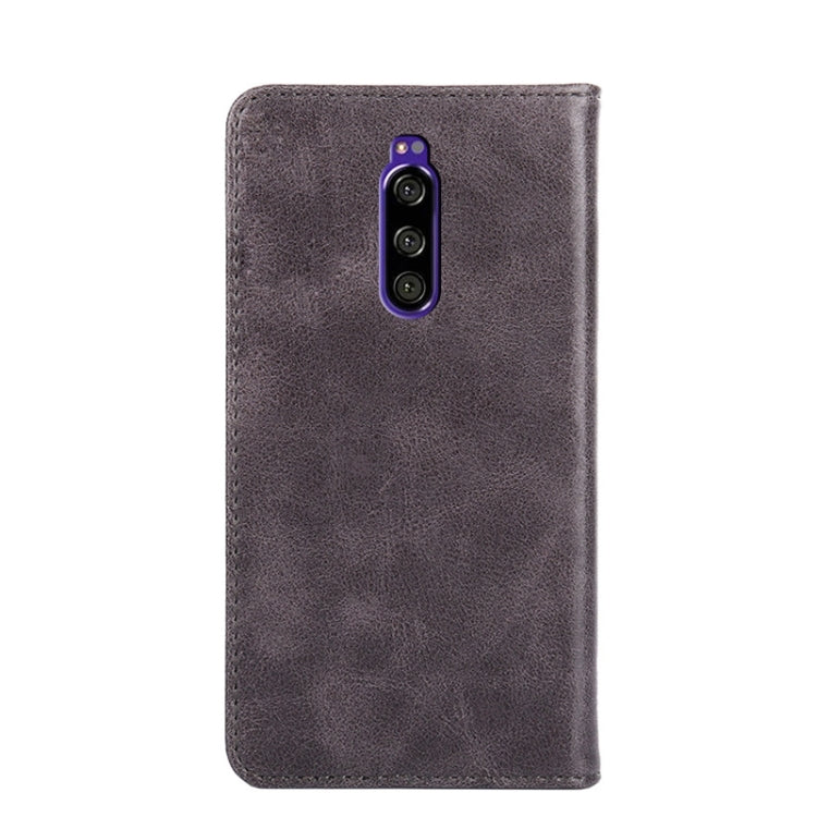 For Sony Xperia 1 Non-Magnetic Retro Texture Leather Phone Case