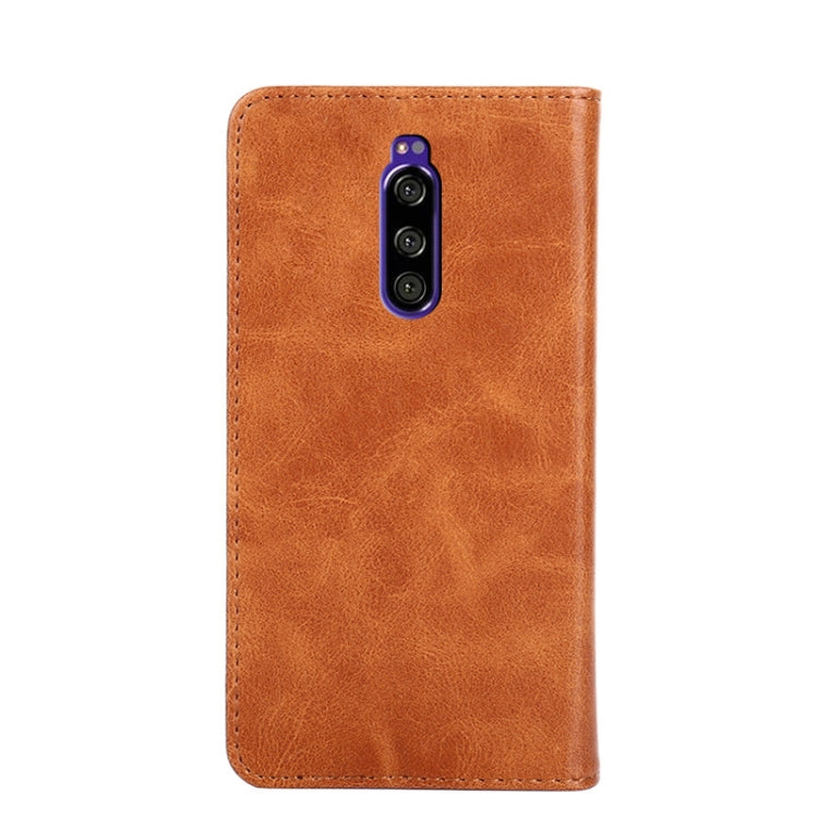 For Sony Xperia 1 Non-Magnetic Retro Texture Leather Phone Case