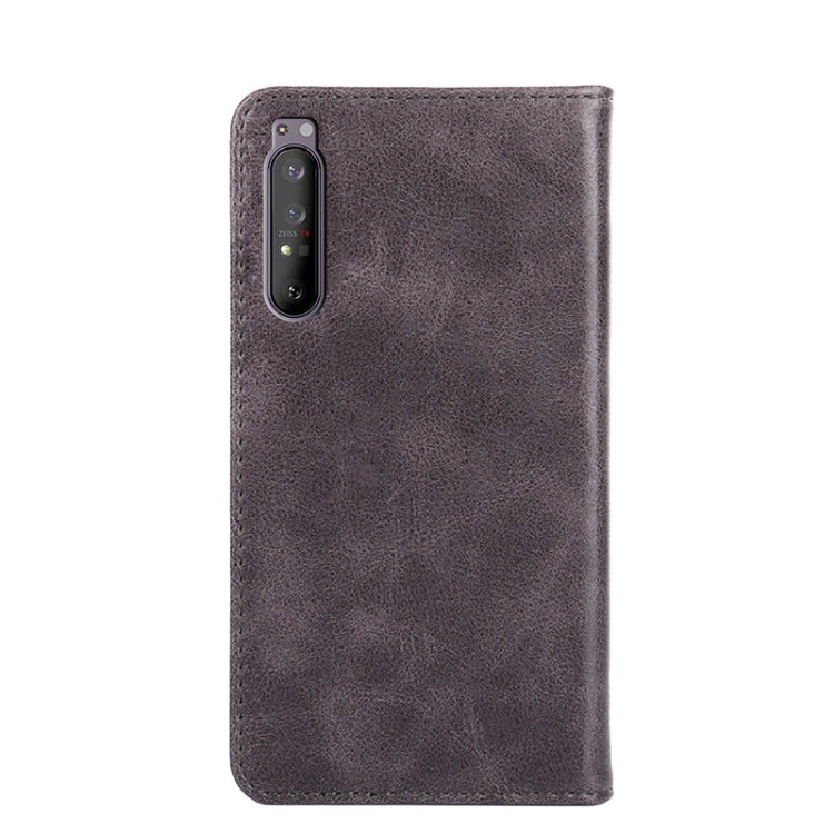 For Sony Xperia 1 II Non-Magnetic Retro Texture Leather Phone Case