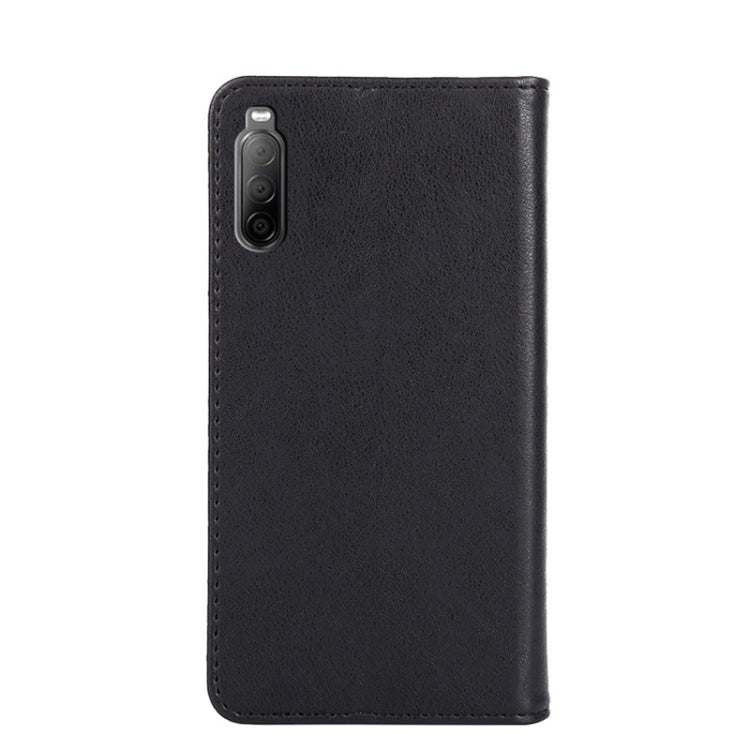 For Sony Xperia 10 II Non-Magnetic Retro Texture Leather Phone Case