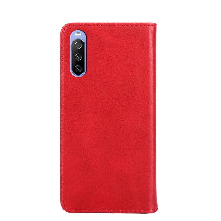 For Sony Xperia 10 III Non-Magnetic Retro Texture Leather Phone Case
