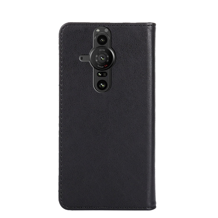 For Sony Xperia Pro-I Non-Magnetic Retro Texture Leather Phone Case