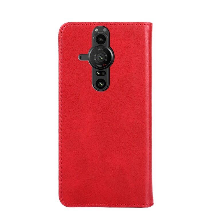 For Sony Xperia Pro-I Non-Magnetic Retro Texture Leather Phone Case