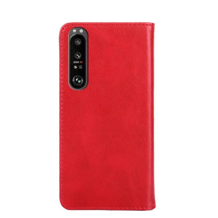 For Sony Xperia 1 III Non-Magnetic Retro Texture Leather Phone Case