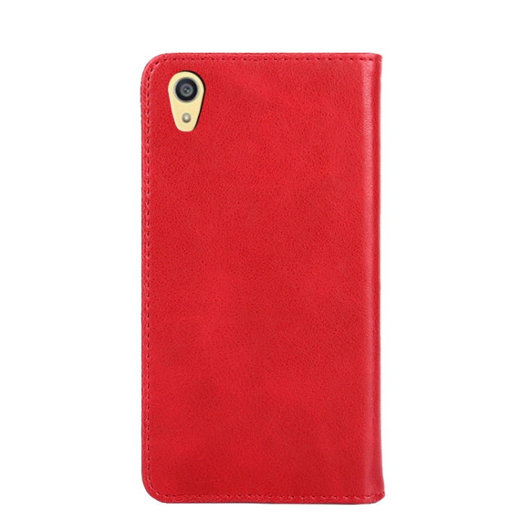 For Sony Xperia Z5 Non-Magnetic Retro Texture Leather Phone Case