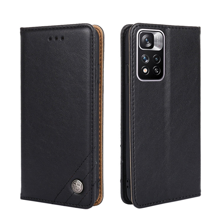 For Xiaomi Redmi Note 11 Pro 5G Non-Magnetic Retro Texture Leather Phone Case