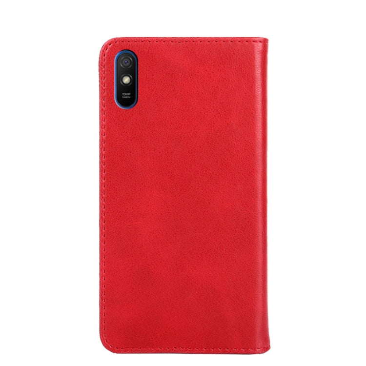 For Xiaomi Redmi 9A Non-Magnetic Retro Texture Leather Phone Case