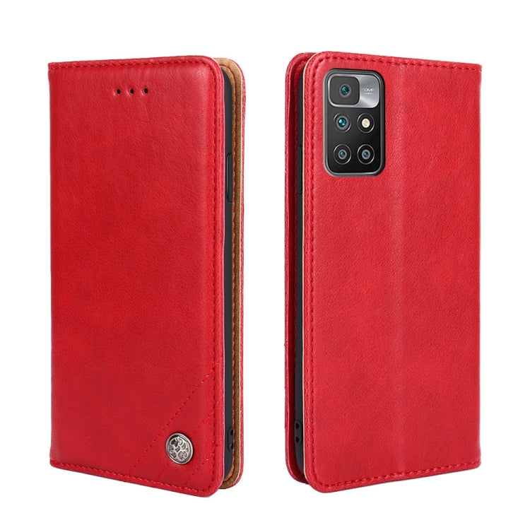 For Xiaomi Redmi 10 Non-Magnetic Retro Texture Leather Phone Case