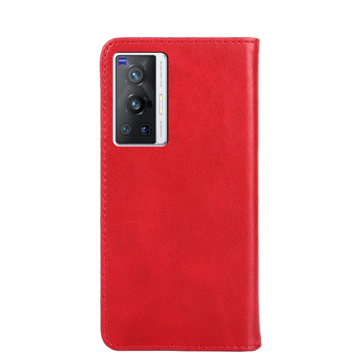 For vivo X70 Pro Non-Magnetic Retro Texture Leather Phone Case
