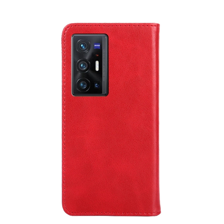 For vivo X70 Pro+ Non-Magnetic Retro Texture Leather Phone Case