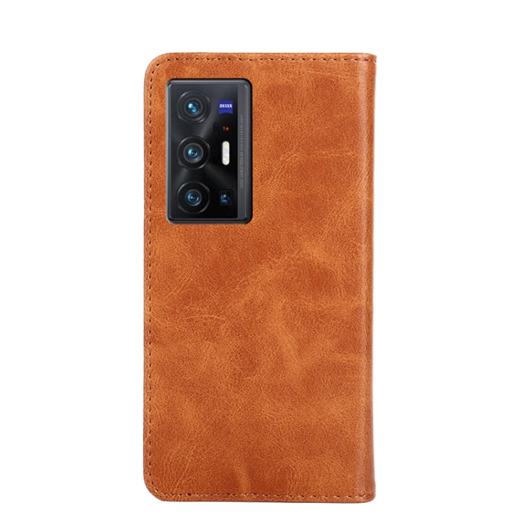 For vivo X70 Pro+ Non-Magnetic Retro Texture Leather Phone Case