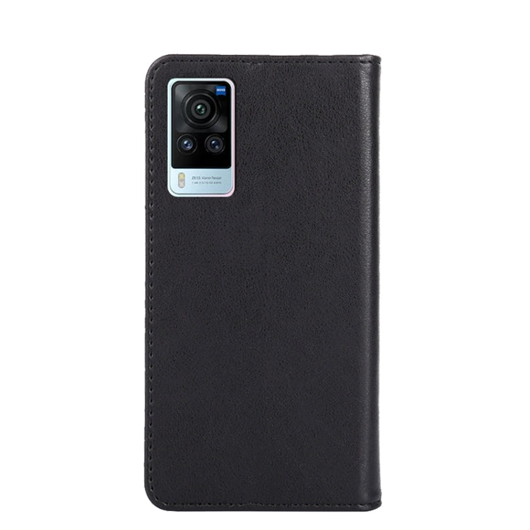 For vivo X60 Pro Global / X60 Curved Screen Ver. Non-Magnetic Retro Texture Leather Phone Case