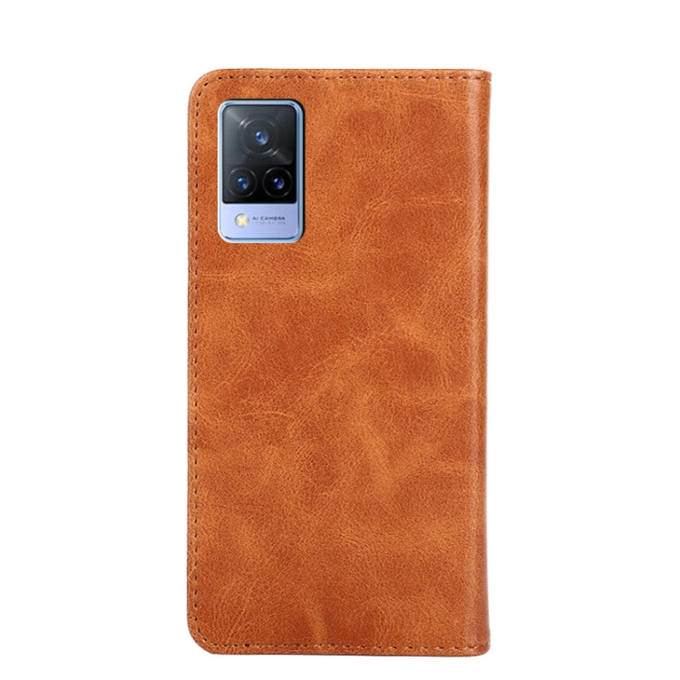 For vivo V21 5G / 4G Non-Magnetic Retro Texture Leather Phone Case