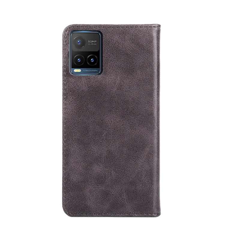 For vivo Y21 / Y21s / Y33s Non-Magnetic Retro Texture Leather Phone Case