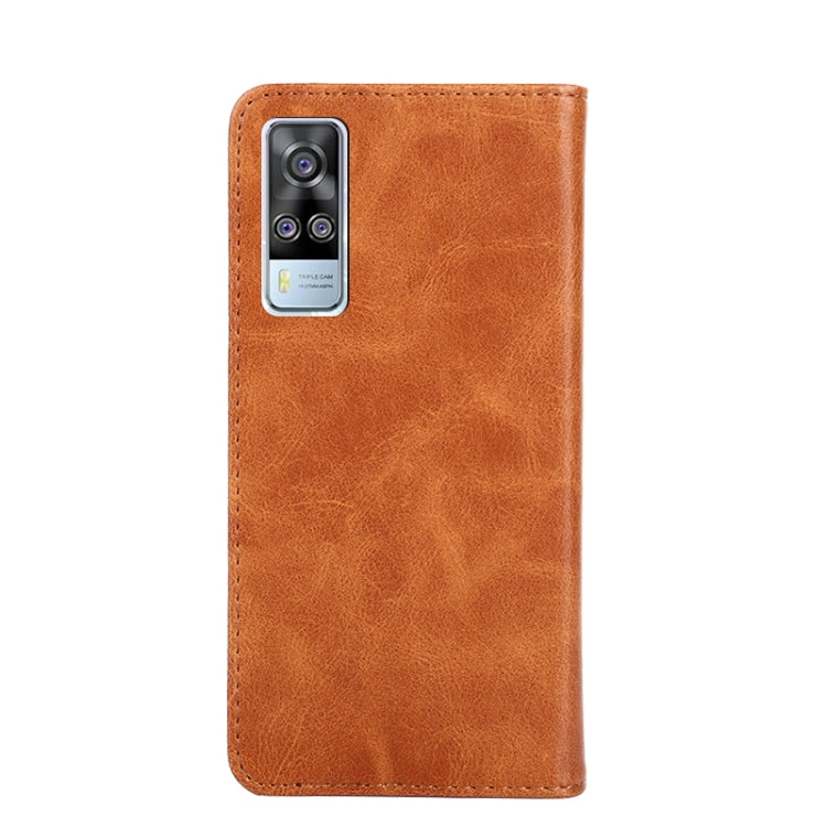 For vivo Y51 (2020, December) Non-Magnetic Retro Texture Leather Phone Case