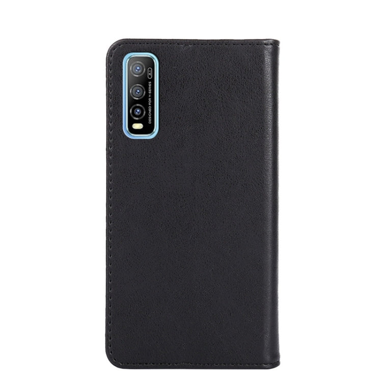 For vivo Y70s Non-Magnetic Retro Texture Leather Phone Case