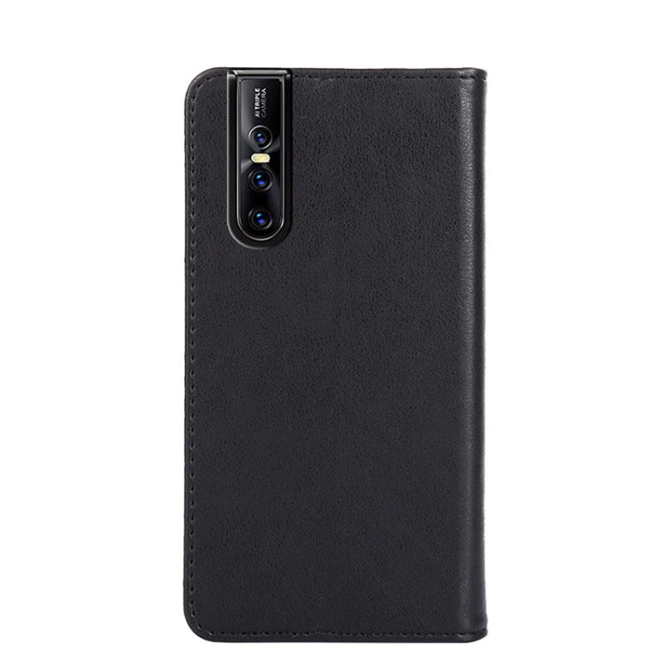For vivo V15 Pro Non-Magnetic Retro Texture Leather Phone Case