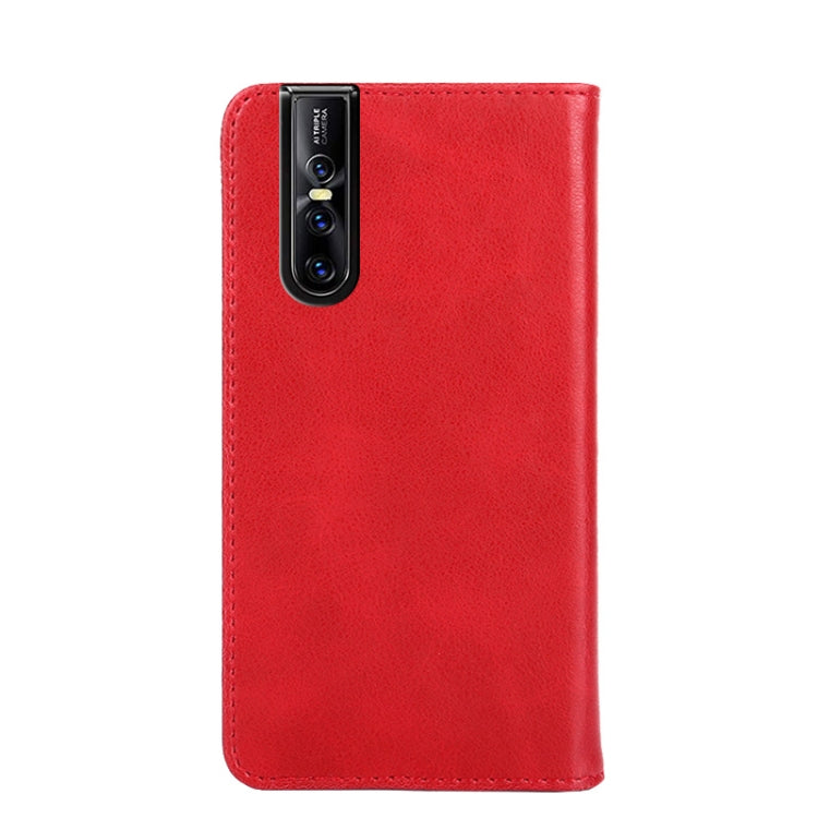 For vivo V15 Pro Non-Magnetic Retro Texture Leather Phone Case