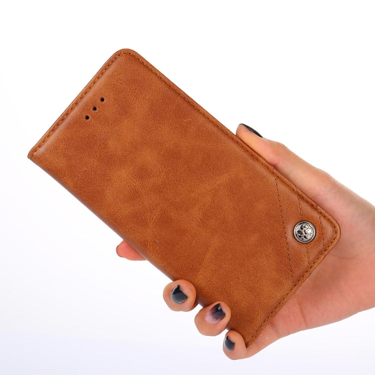 For vivo Y11 (2019) Non-Magnetic Retro Texture Leather Phone Case