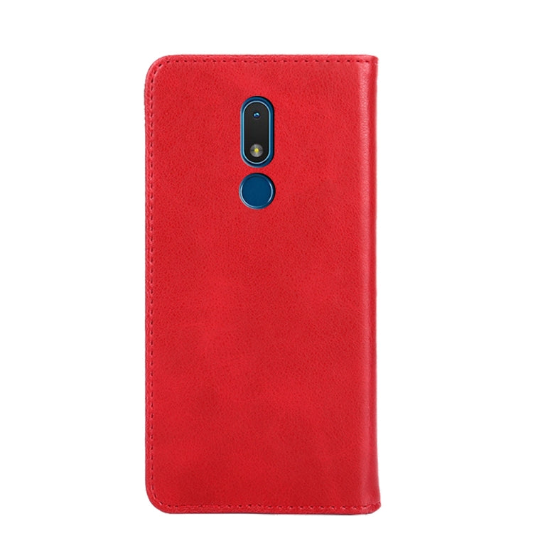 For Nokia C3 Non-Magnetic Retro Texture Horizontal Flip Leather Phone Case