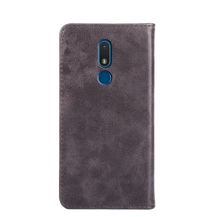 For Nokia C3 Non-Magnetic Retro Texture Horizontal Flip Leather Phone Case