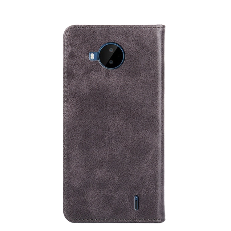 For Nokia C20 Plus Non-Magnetic Retro Texture Horizontal Flip Leather Phone Case