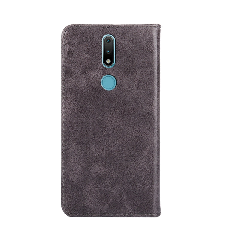For Nokia 2.4 Non-Magnetic Retro Texture Horizontal Flip Leather Phone Case
