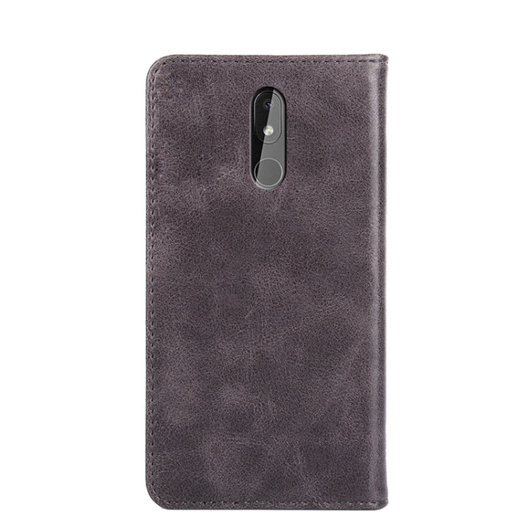 For Nokia 3.2 Non-Magnetic Retro Texture Horizontal Flip Leather Phone Case