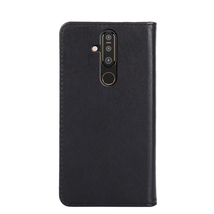 For Nokia 8.1 Plus / X71 Non-Magnetic Retro Texture Horizontal Flip Leather Phone Case