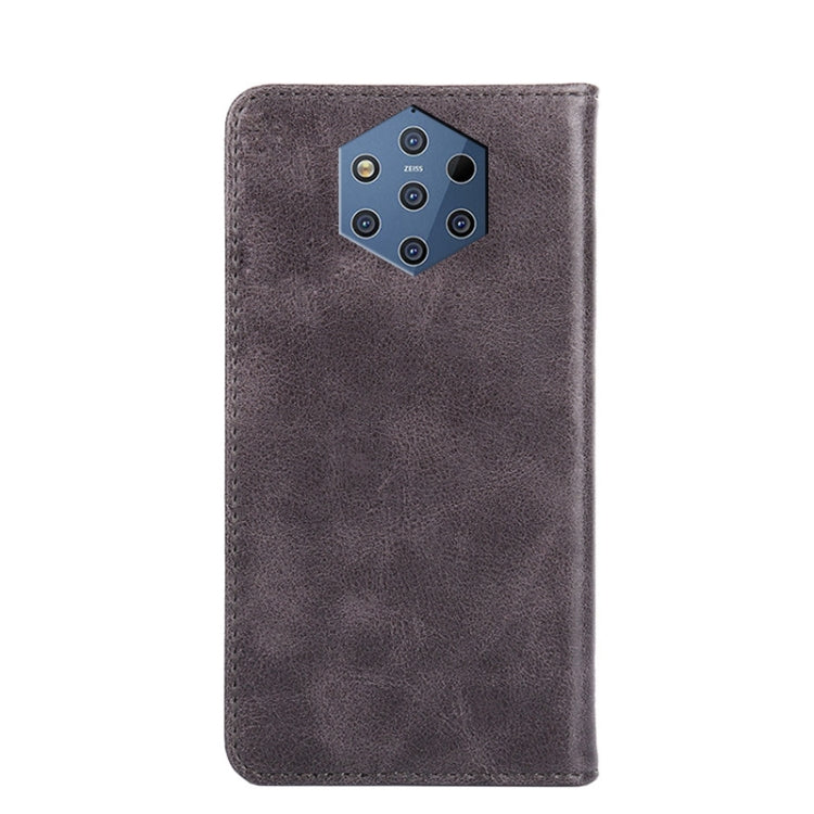 For Nokia 9 PureView Non-Magnetic Retro Texture Horizontal Flip Leather Phone Case